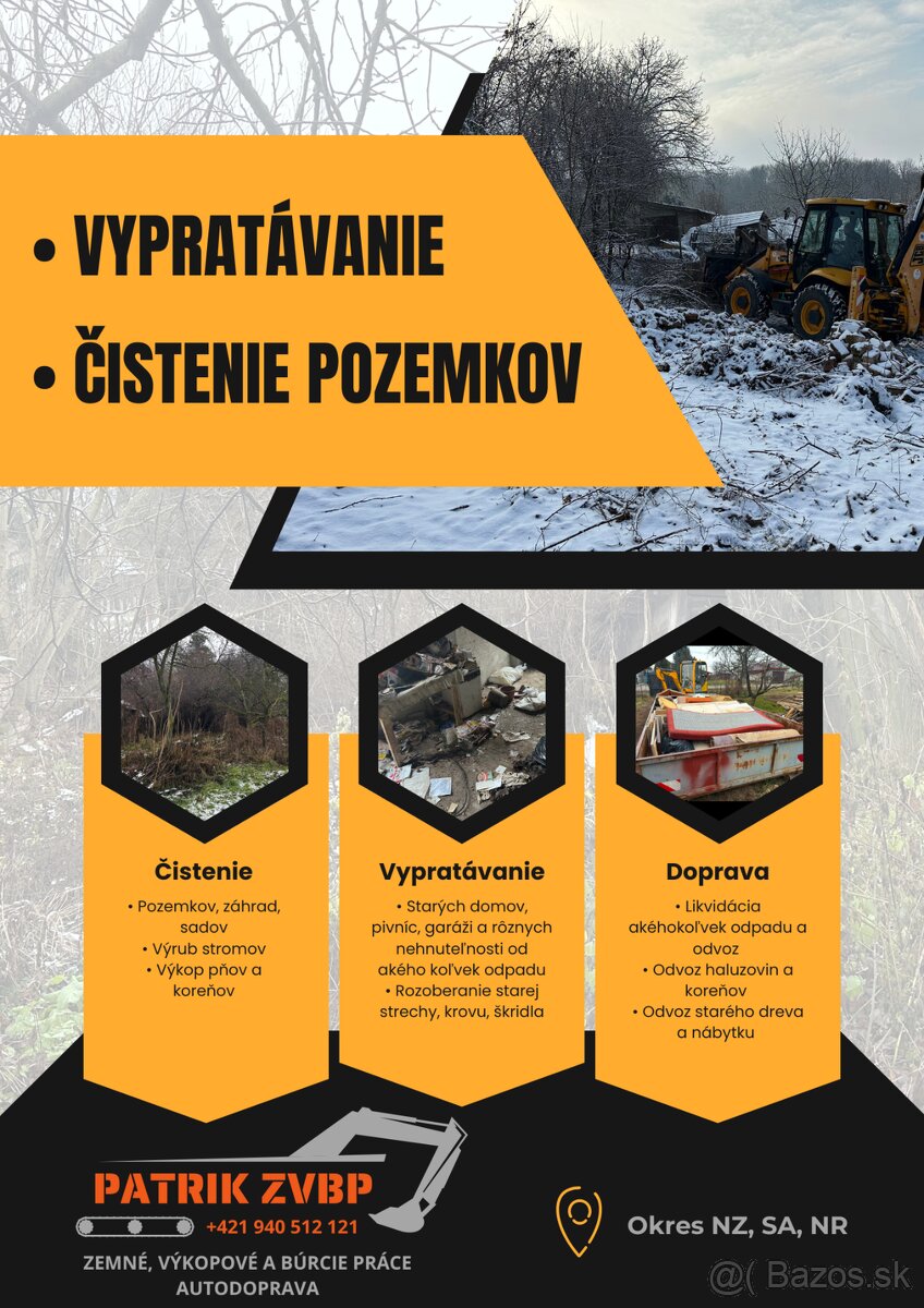 Cistenie pozemkov/Vypratavanie