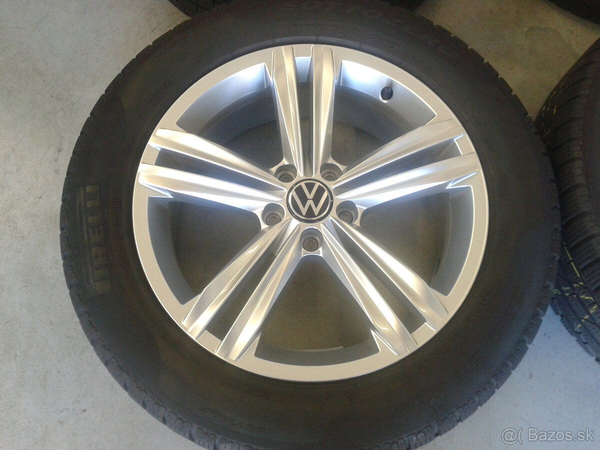 ALU disky 5x112 R18 7J ET43 ORIGINAL VOLKSWAGEN PIRELLI