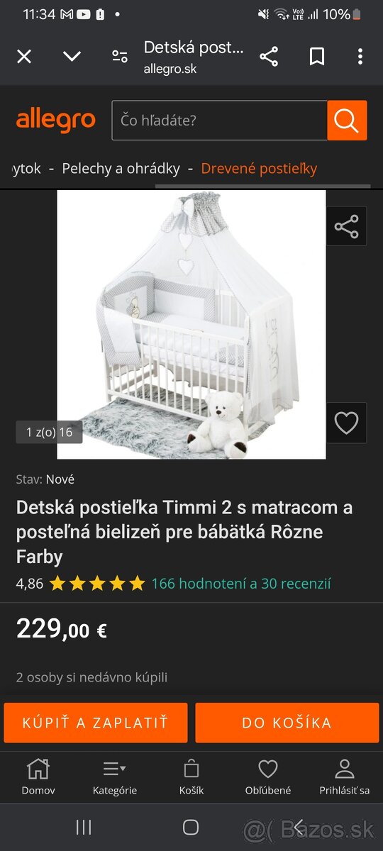 Predám detskú postieľku