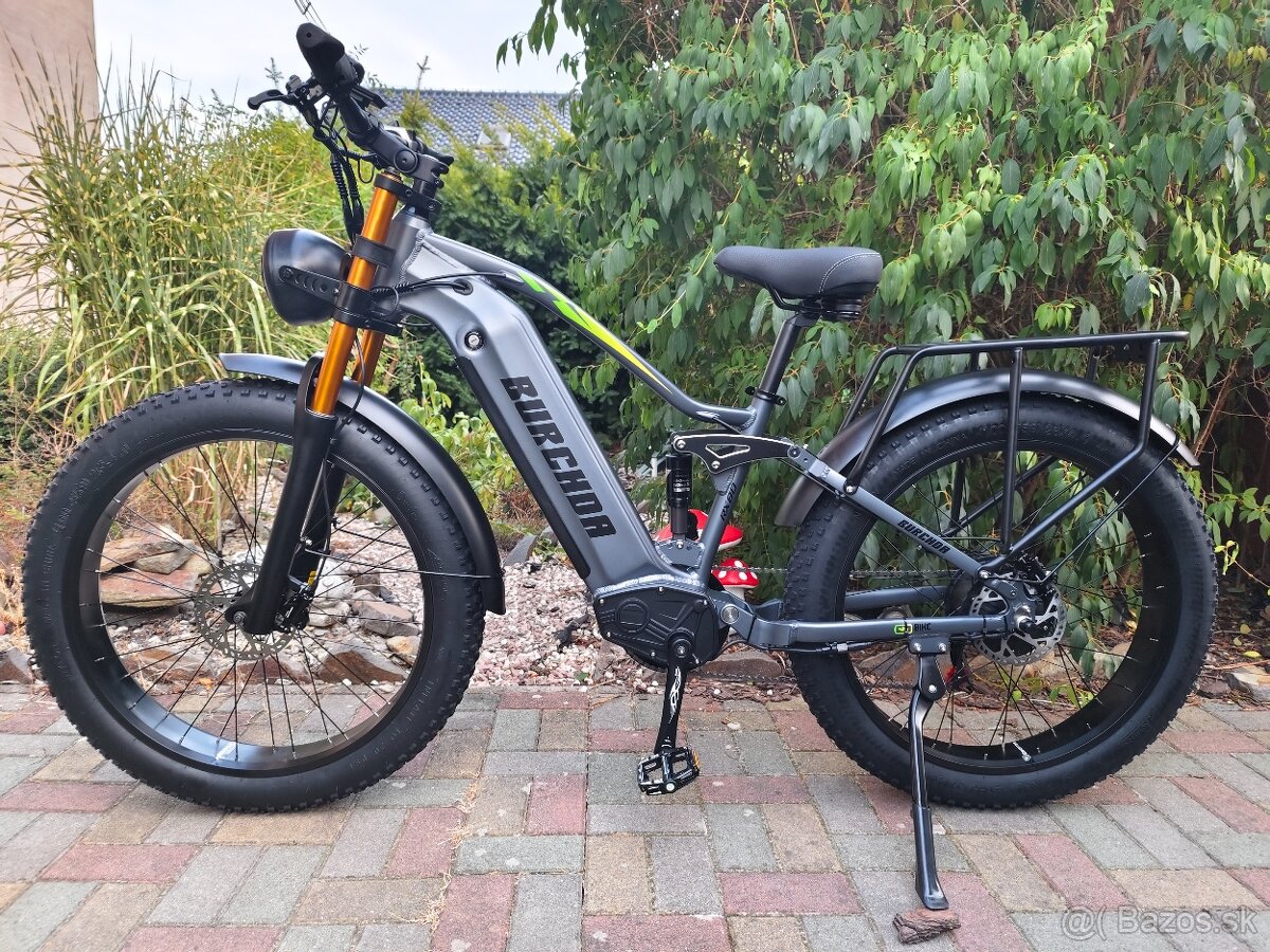 Výkonný ebike Burchda 1000W,20Ah,45km/h,120km,33kg,upgrade