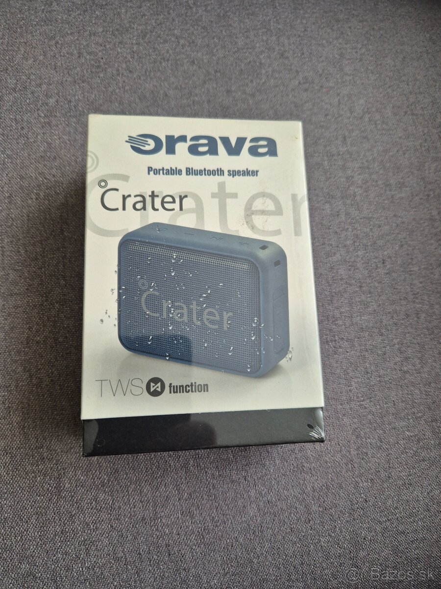 Orava Crater 8 bluetooth reproduktor modrý FM rádio nepoužív