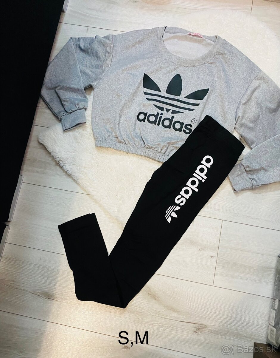 Sivo cierna leginova suprava adidas