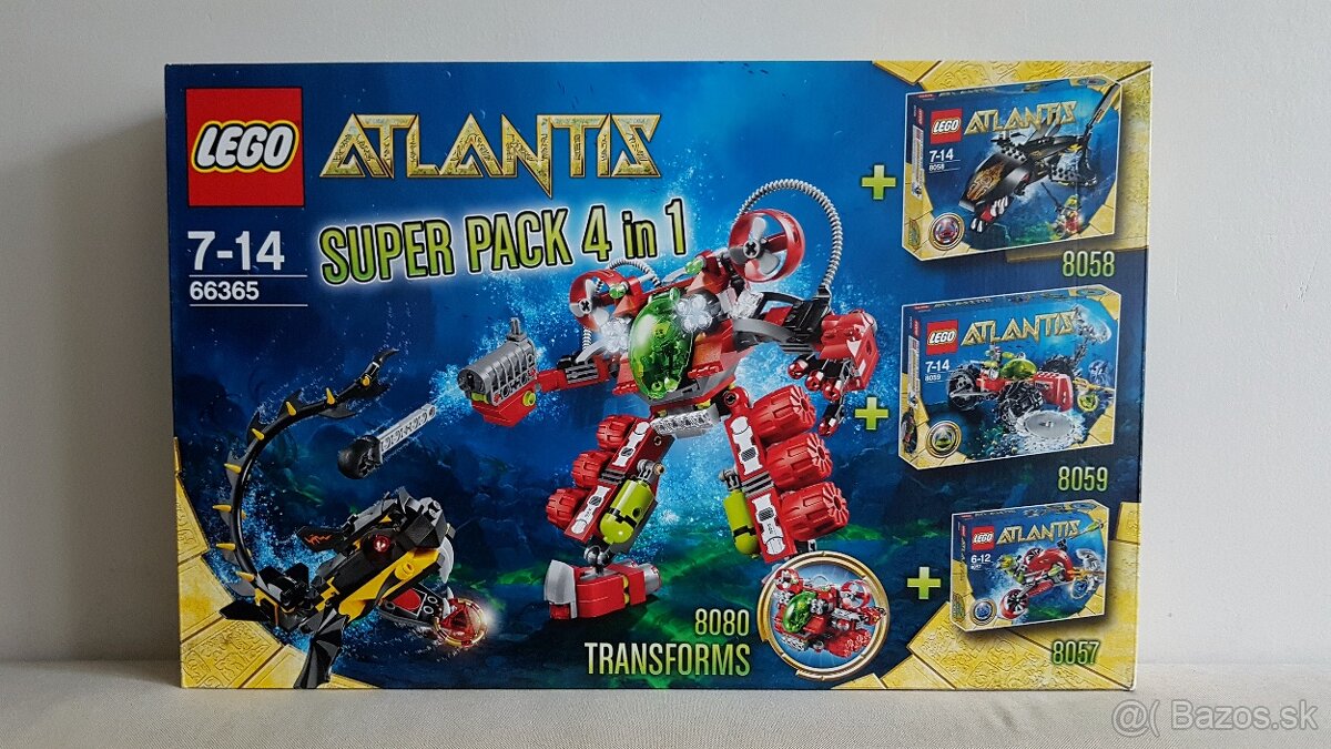 Nové zapečatené LEGO Atlantis 66365 Superpack 4v1