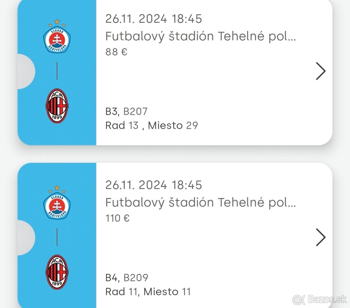 Slovan Bratislava vs AC Milan