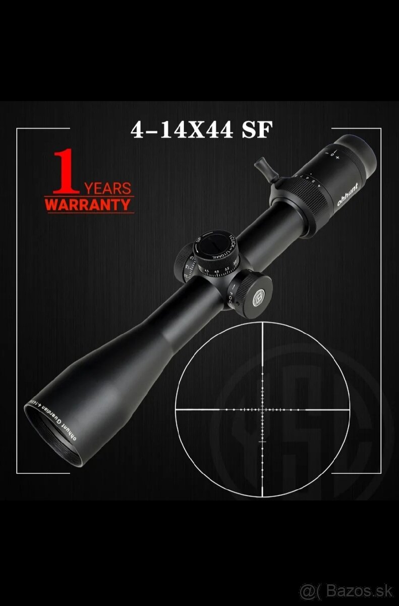 Predám puskohlad Ohunt 4-14x44 SF 1/10MilDOT