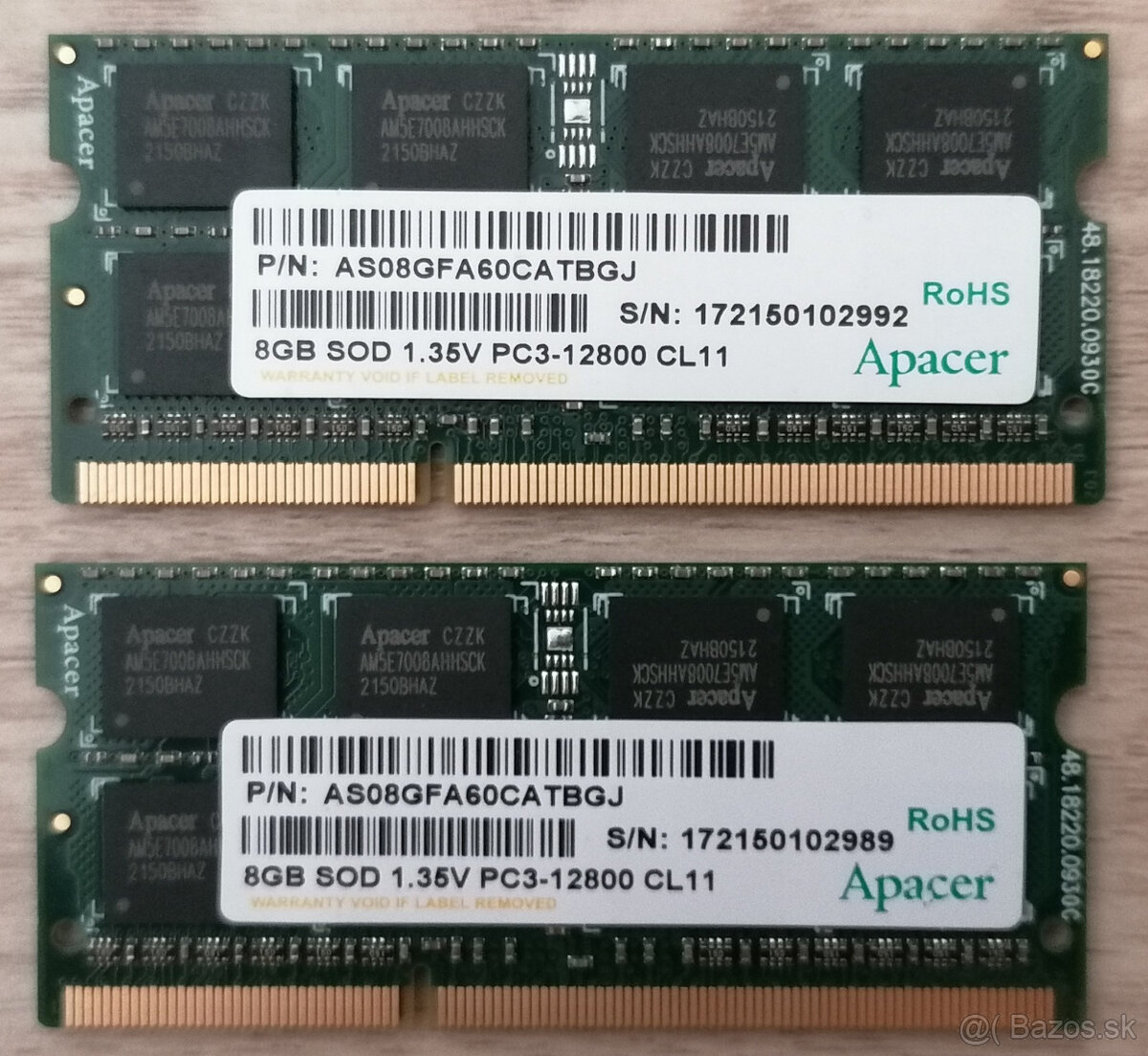 8GB DDR3L 1600MHz Apacer