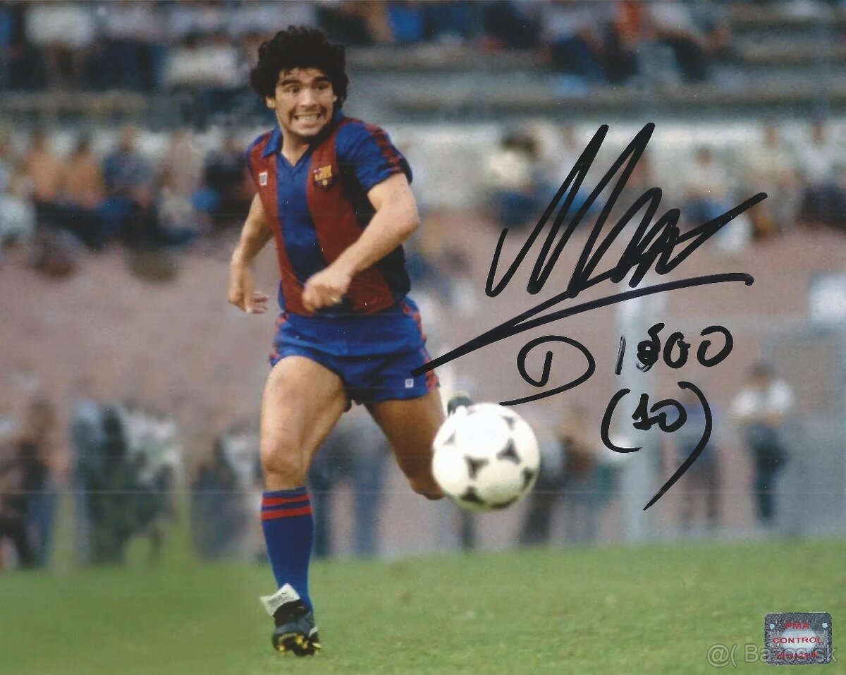 Diego Maradona - foto 20x25 s podpisem + COA