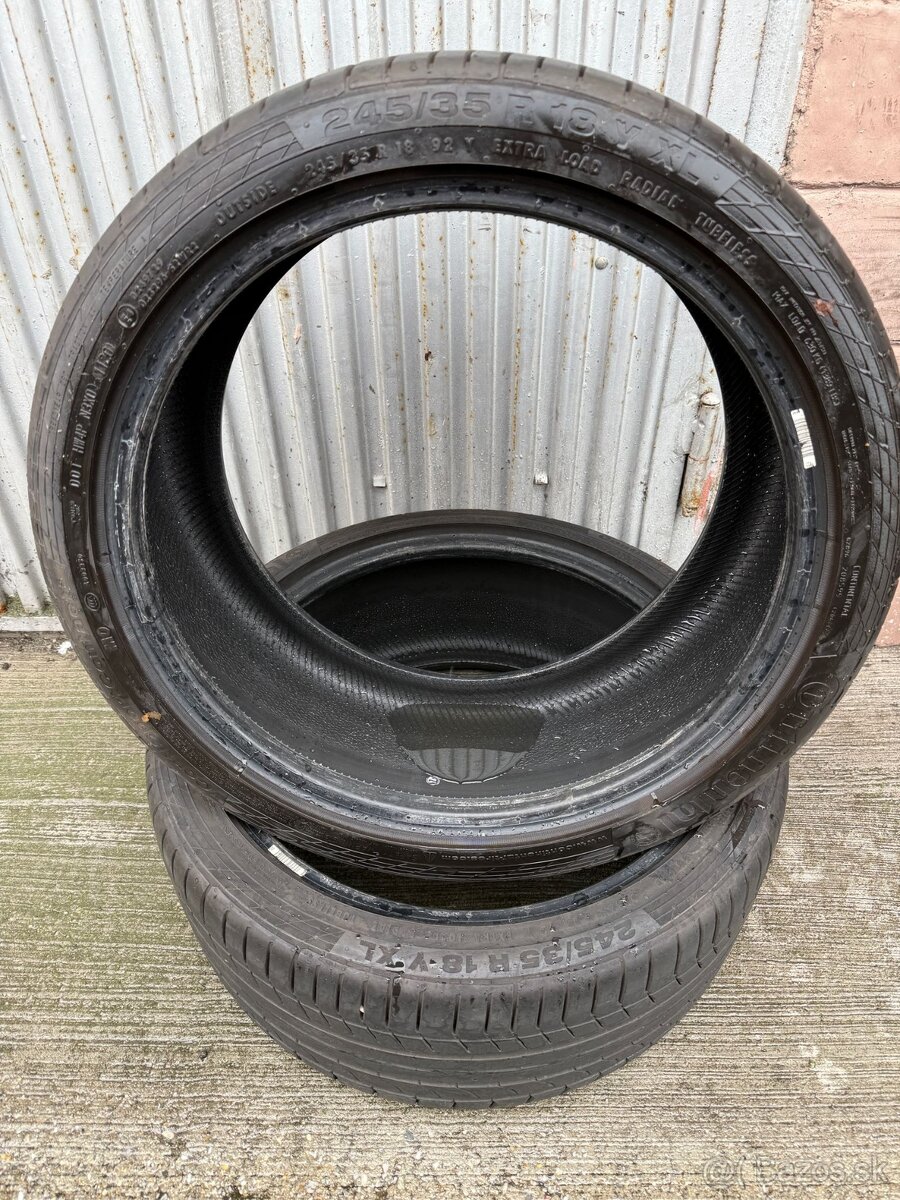 2ks Letne pneumatiky CONTINENTAL 245/35 R18