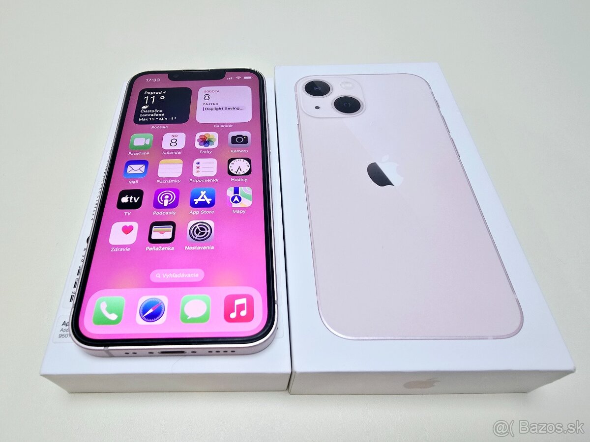 APPLE IPHONE 13 MINI 128GB PINK,ZDRAVIE BATÉRIE 100%