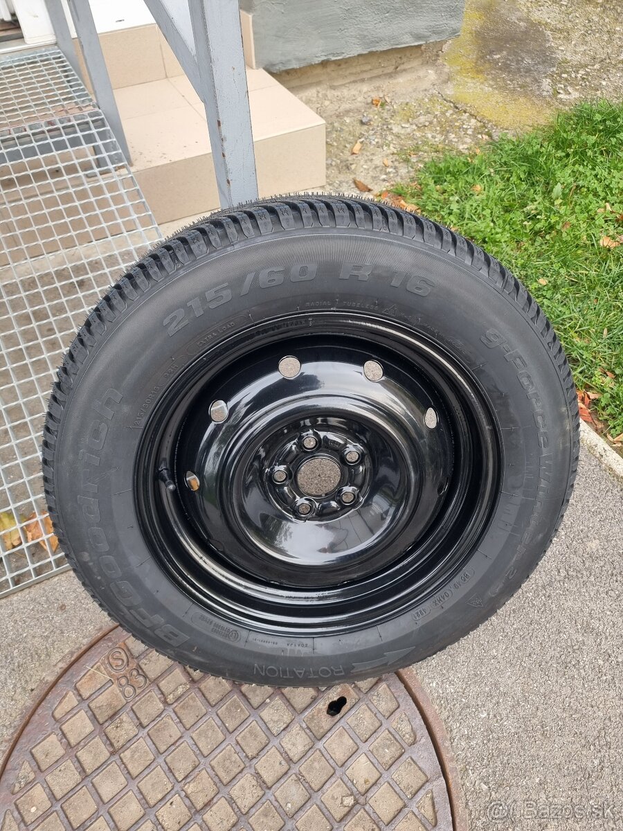 Predám zimné kolesá 4ks 215/60 R16 - 6.5J 5x100