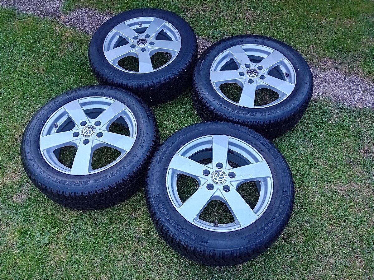 16" ALU 5x112 vw/škoda + zimné pneu 205/55 16 do 9mm TOP