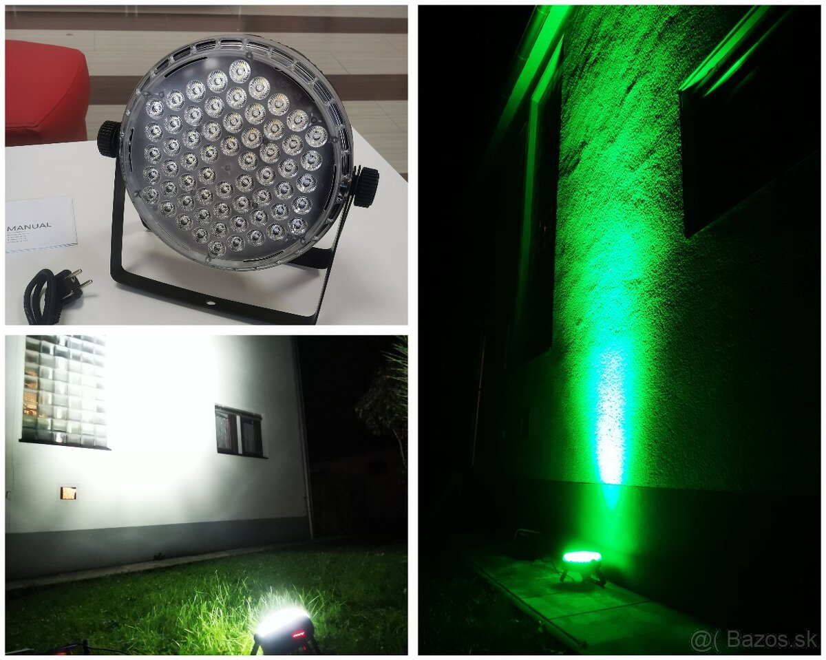 Led par reflektor 60x3W RGB na diaľkové ovládanie, dmx