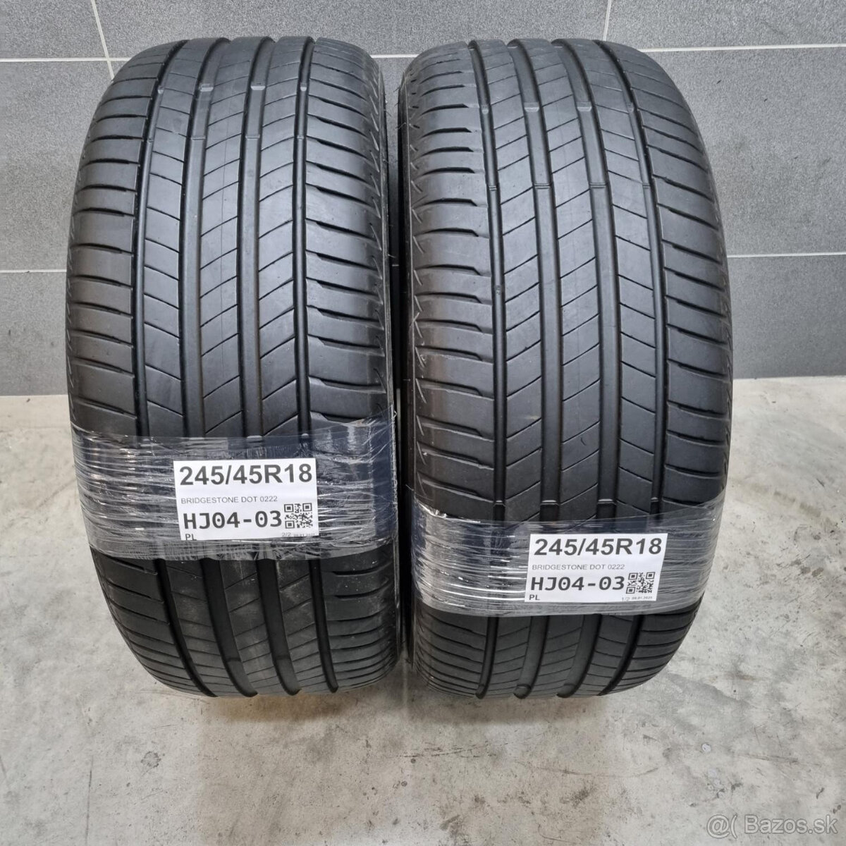 Letné pneumatiky 245/45 R18 BRIDGESTONE DOT0222