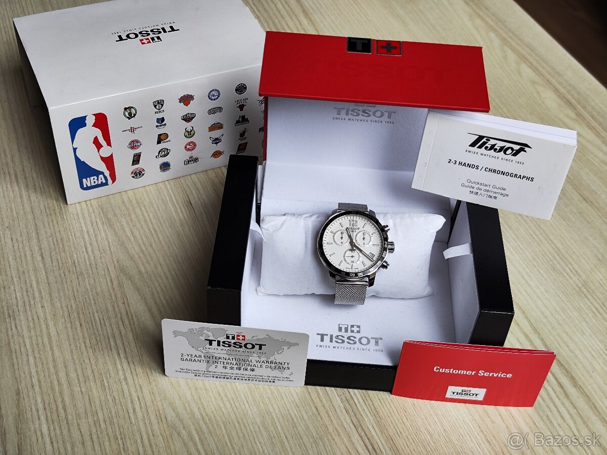 Pánske hodinky TISSOT Quickster NBA Celtics + Kožený + Milan