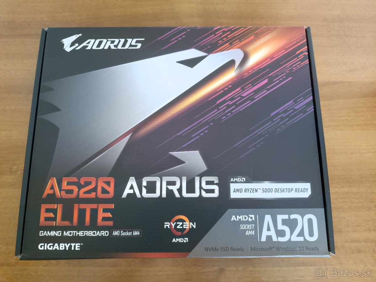 GIGABYTE A520 AORUS ELITE, AM4, záruka