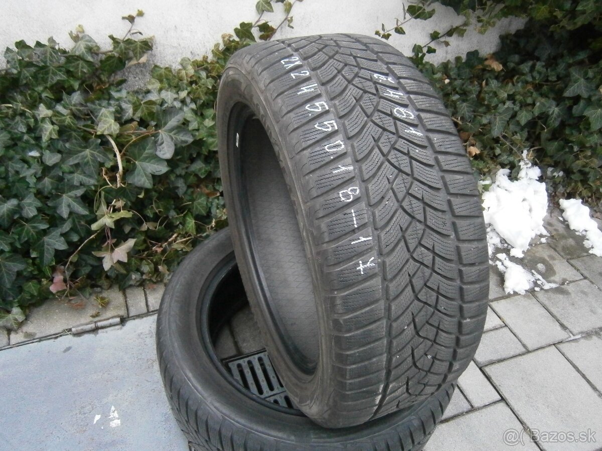 Predám 2x zimné pneu Goodyear 245/50 R18 104VXL