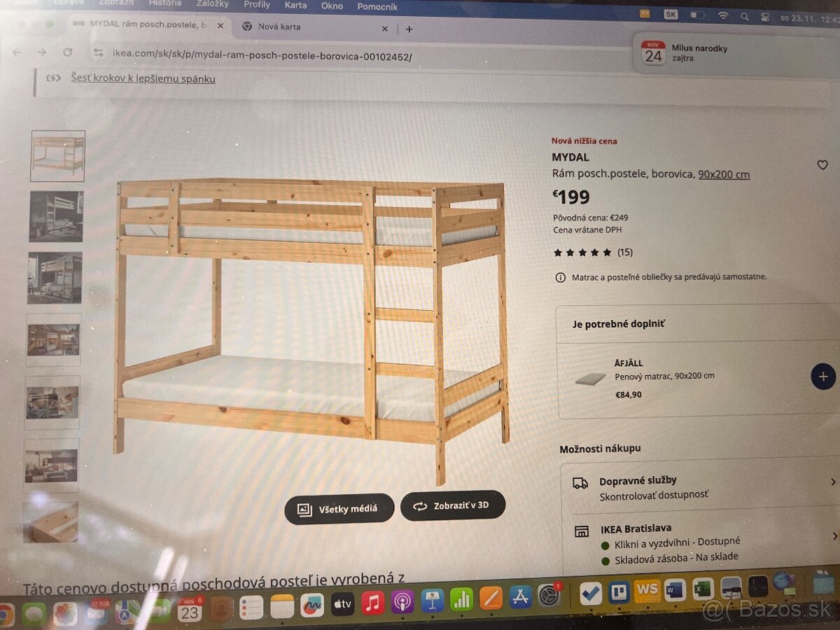 Poschodová posteľ IKEA