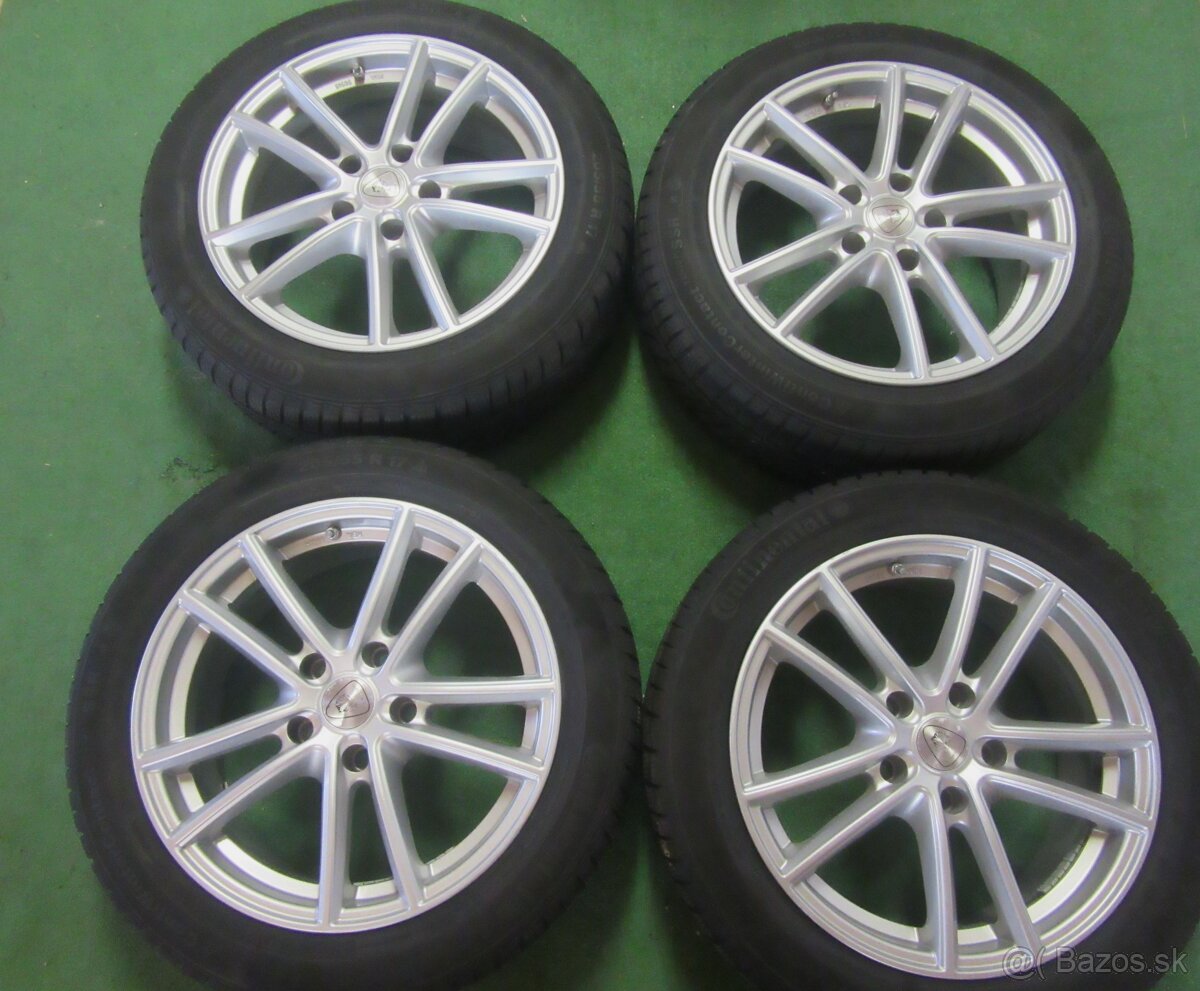 R17 Zimná sada ALUETT rozteč 5x120 + 205/55R17 CONTINENTAL