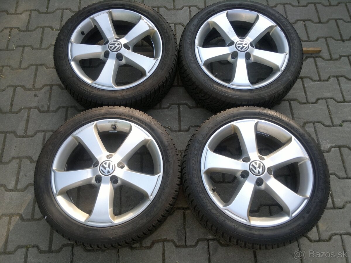 Elektrony VW Golf 5x112 R17, zimne pneu 205/50 r17