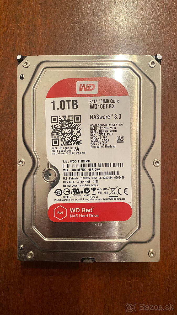 WD Red 1TB, WD10EFRX