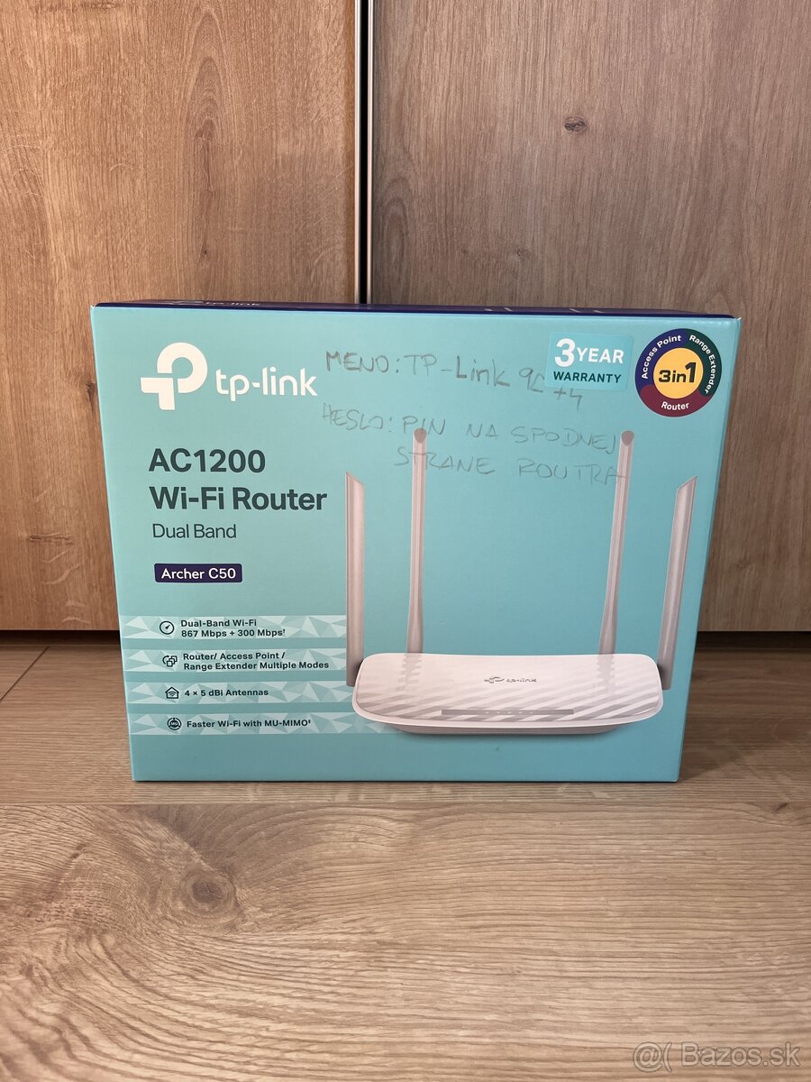 Wi-Fi router TP-LINK ARCHER C50 V3 AC1200