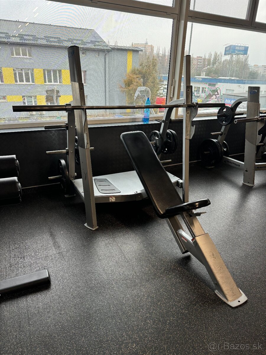 NAUTILUS FREEWEIGHTS INCLINE BENCH, dobry stav