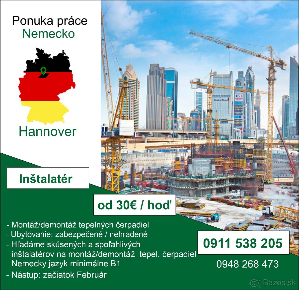 Mondáž/Demontáž Tepelných čerpadiel - Nemecko - Hannover