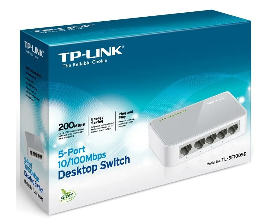 Switch 5 portový TP Link čisto nový s komplet príslušenstvom