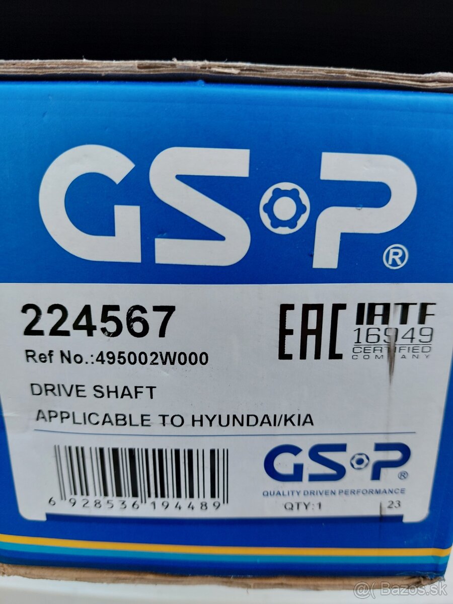 Hnací hriadeľ GSP 224567 Hyundai