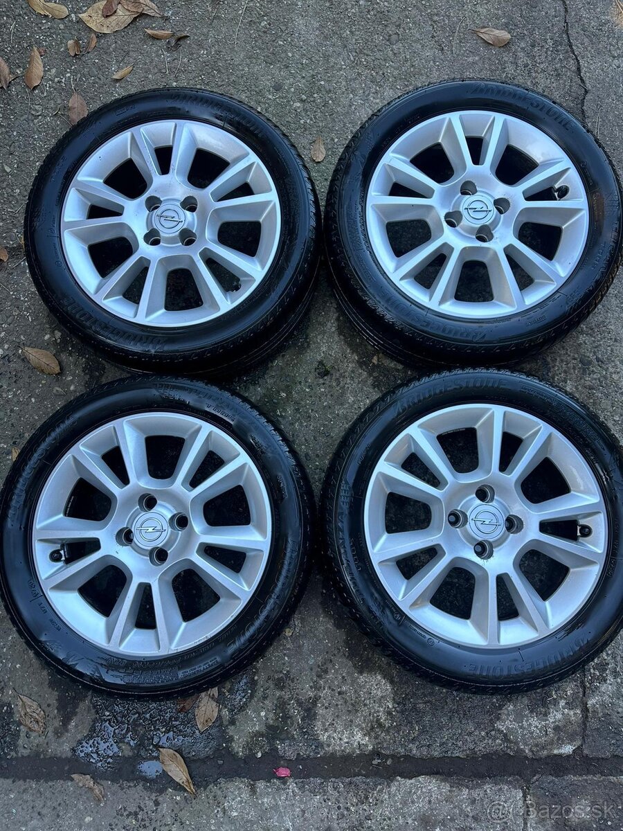 OPEL ALU kola R16 s pneu BRIDGESTONE TURANZA 205/50 R16