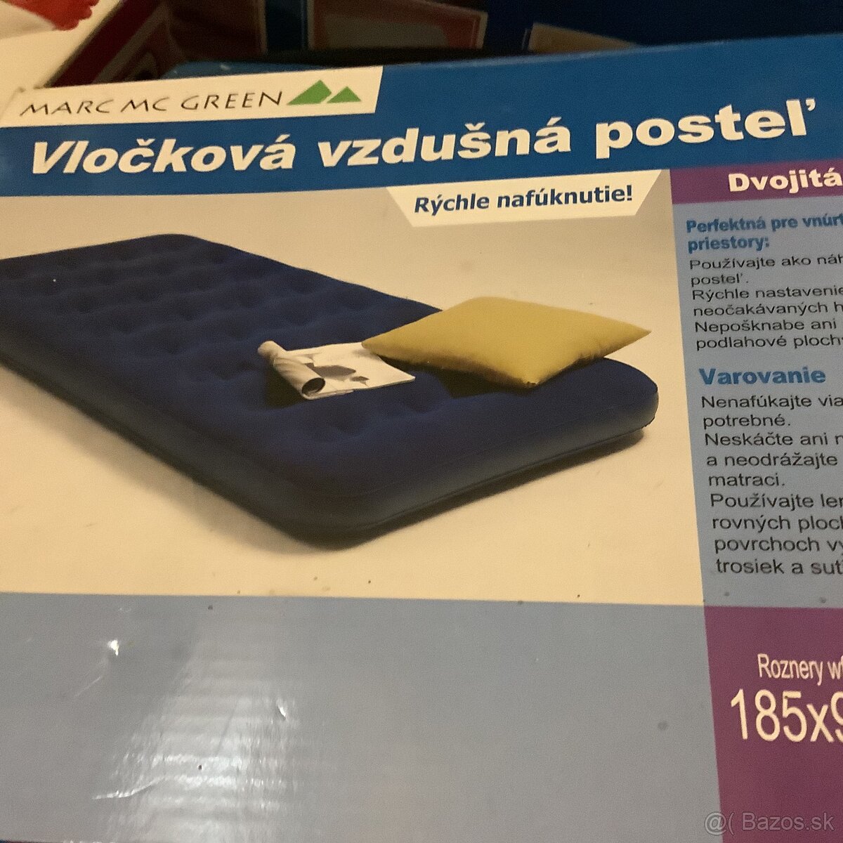 vločková nafukovacia posteľ