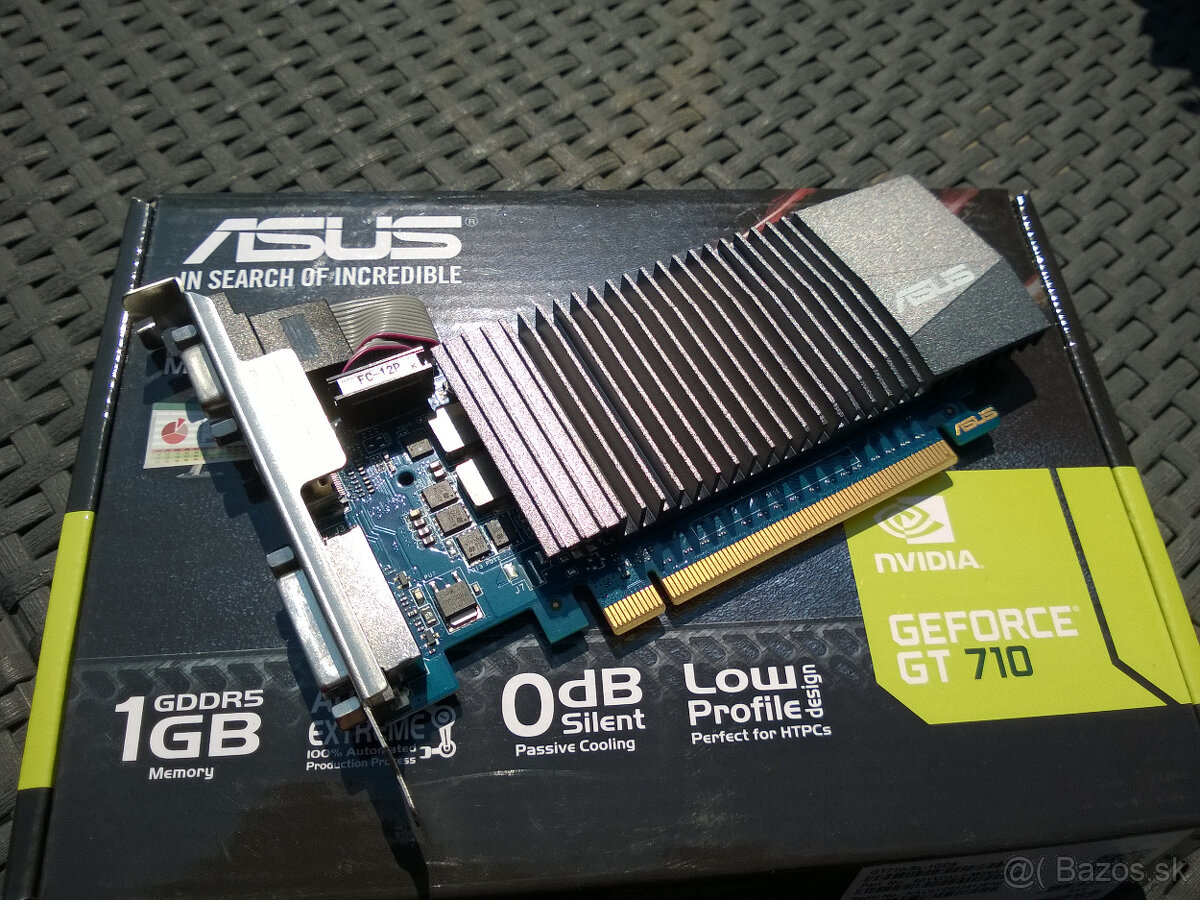 ASUS GT710-SL-1GD5, 1GB/32bit, GDDR5, VGA, DVI, HDMI