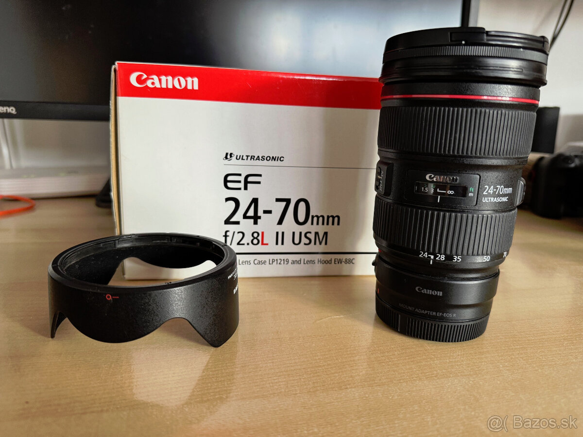 Objektív Canon EF 24-70 2.8L II USM + redukcia RF zadarmo