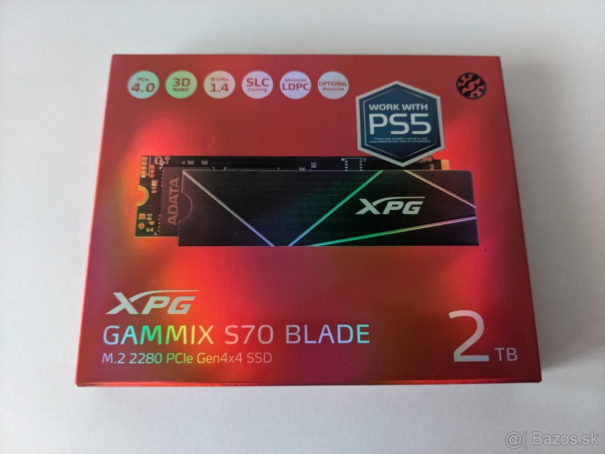 ADATA XPG GAMMIX S70 BLADE 2TB v záruke / nepoužité