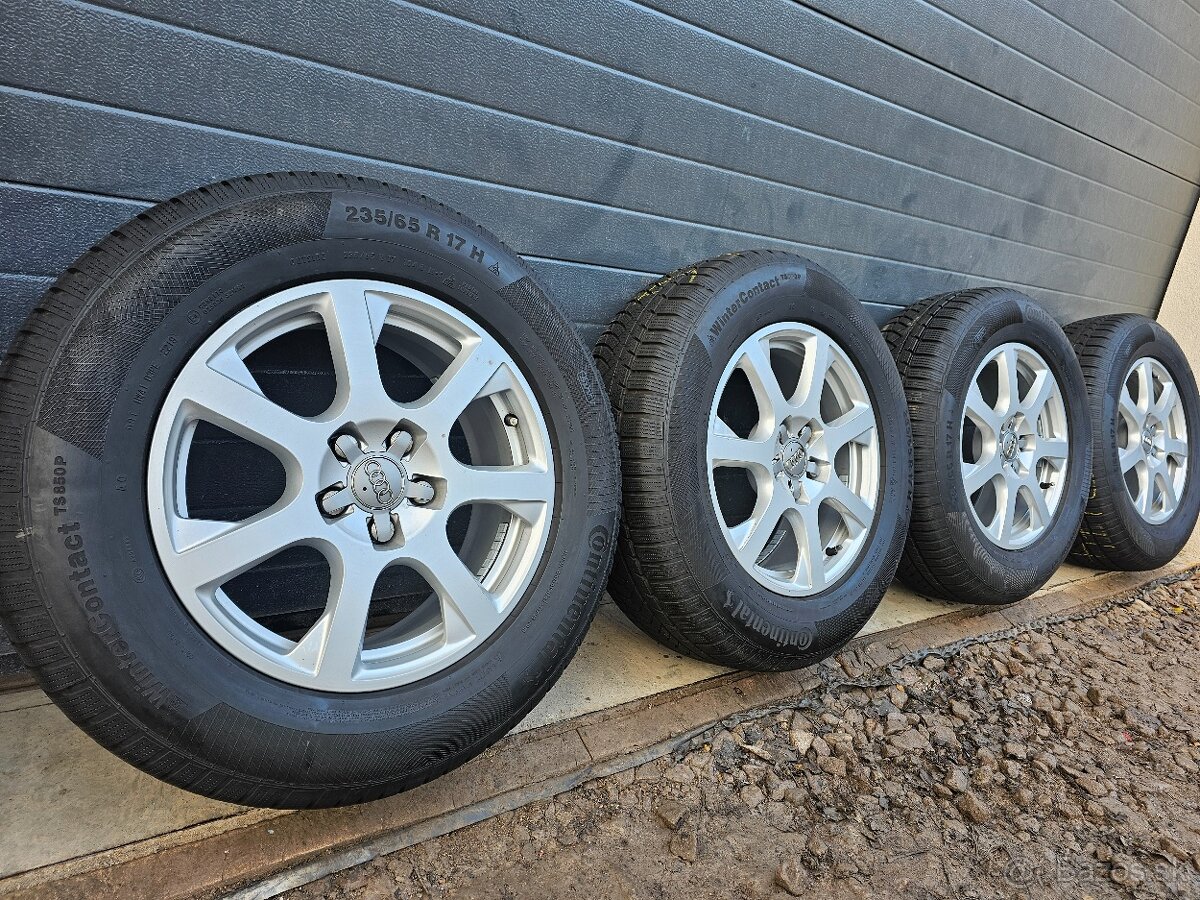 ZIMA AUDI Q5+ Zánovné Zimné Pneu CONTINENTAL 235/65 R17