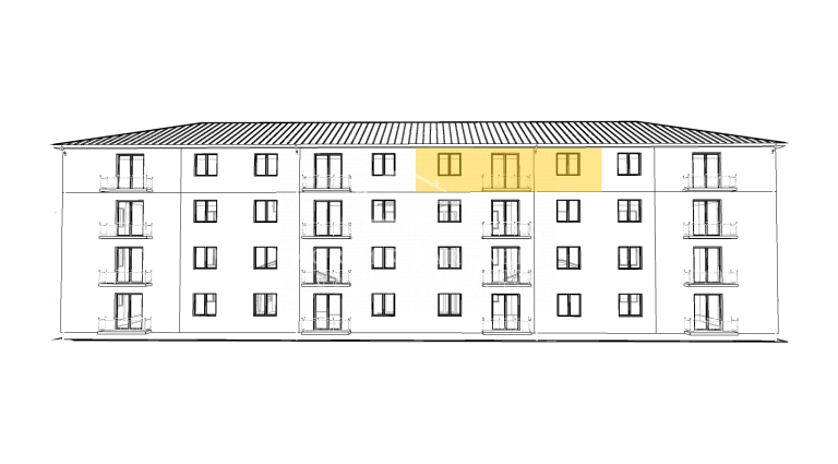 3 izbový byt  (71 m²) B403 na III. poschodí v NOVOSTAVBE, Ko