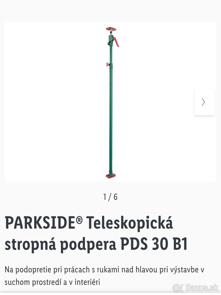 Teleskopická stropná podpera