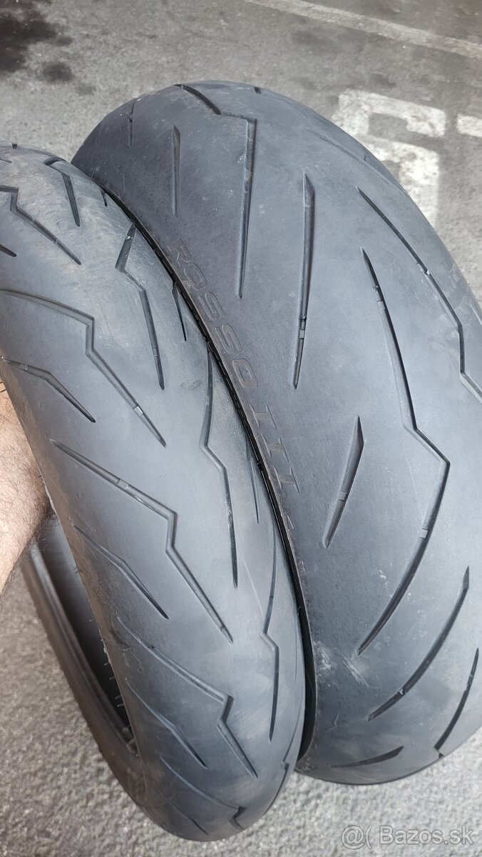 Predám sadu moto pneu 120/70R17 a 180/55R17