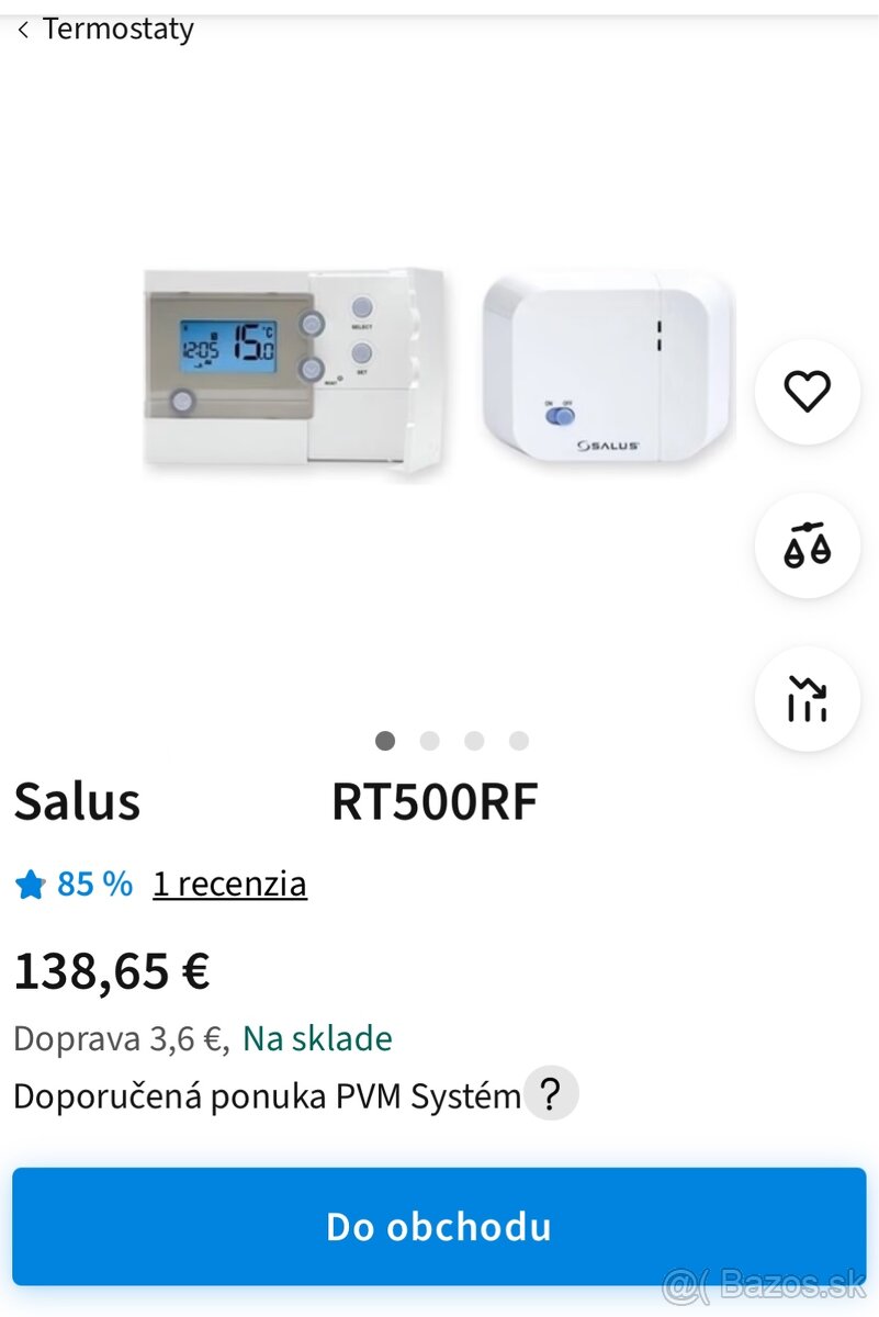 Bezdrôtový termostat Salus