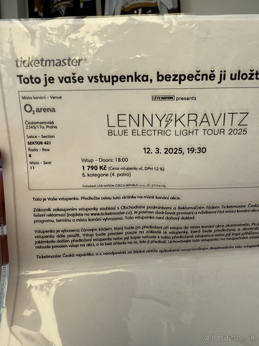 Vstupenky Lenny Kravitz 1ks 70€