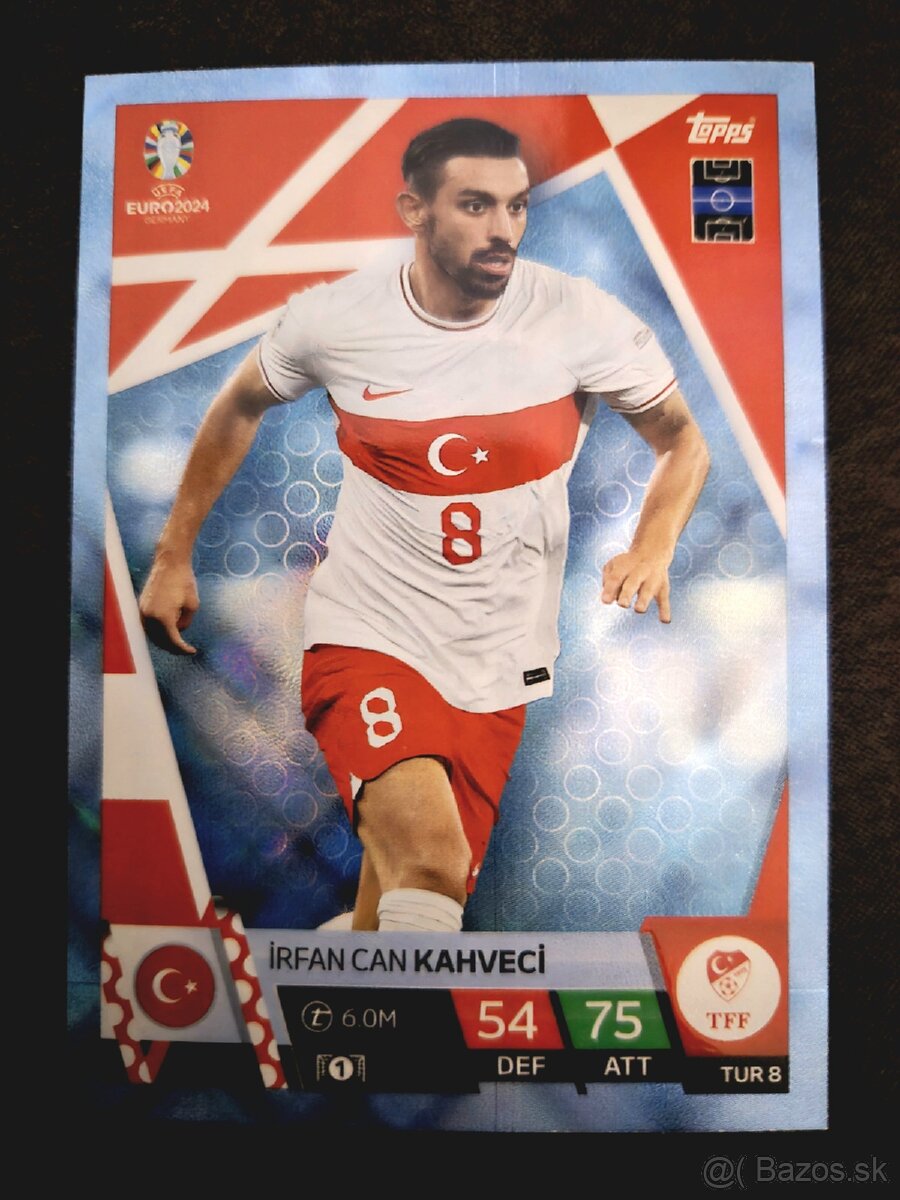 EURO 2024 kartičky Topps Match Attax BLUE CRYSTAL PARALLEL