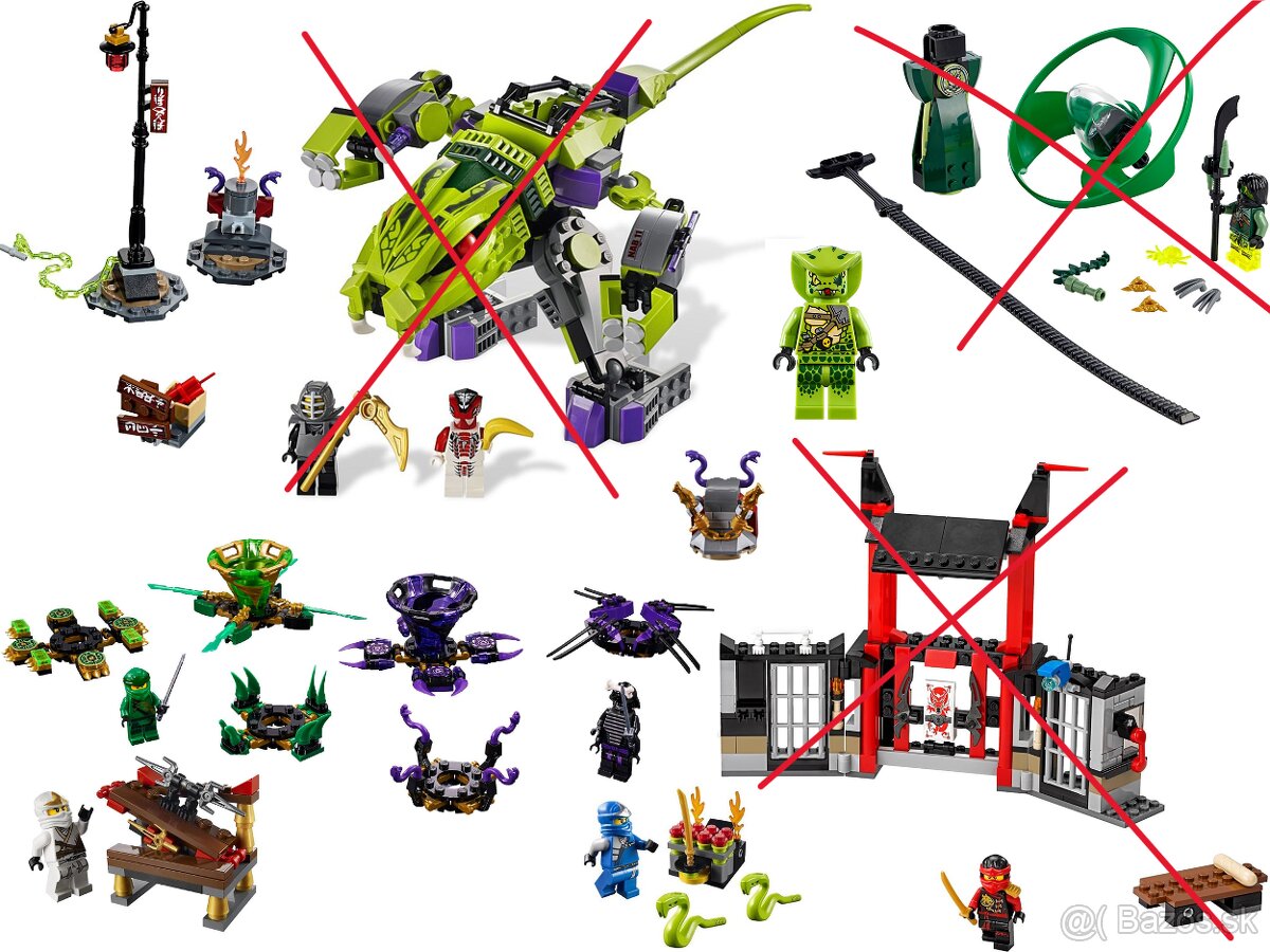 LEGO sety - Ninjago Hadi, zbrane, doplnky