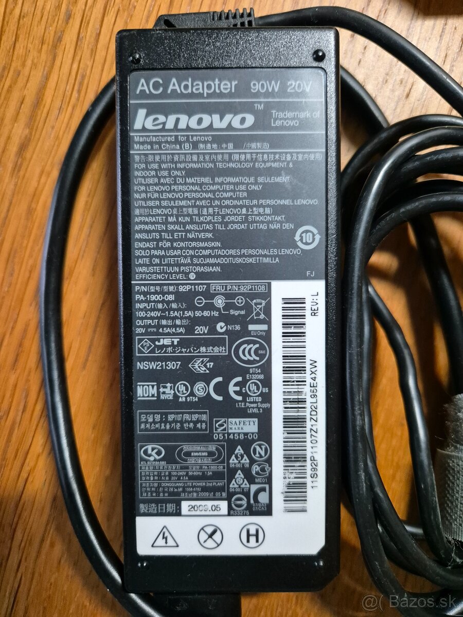 Predam adapter Lenovo 20V/4.5A - 90W