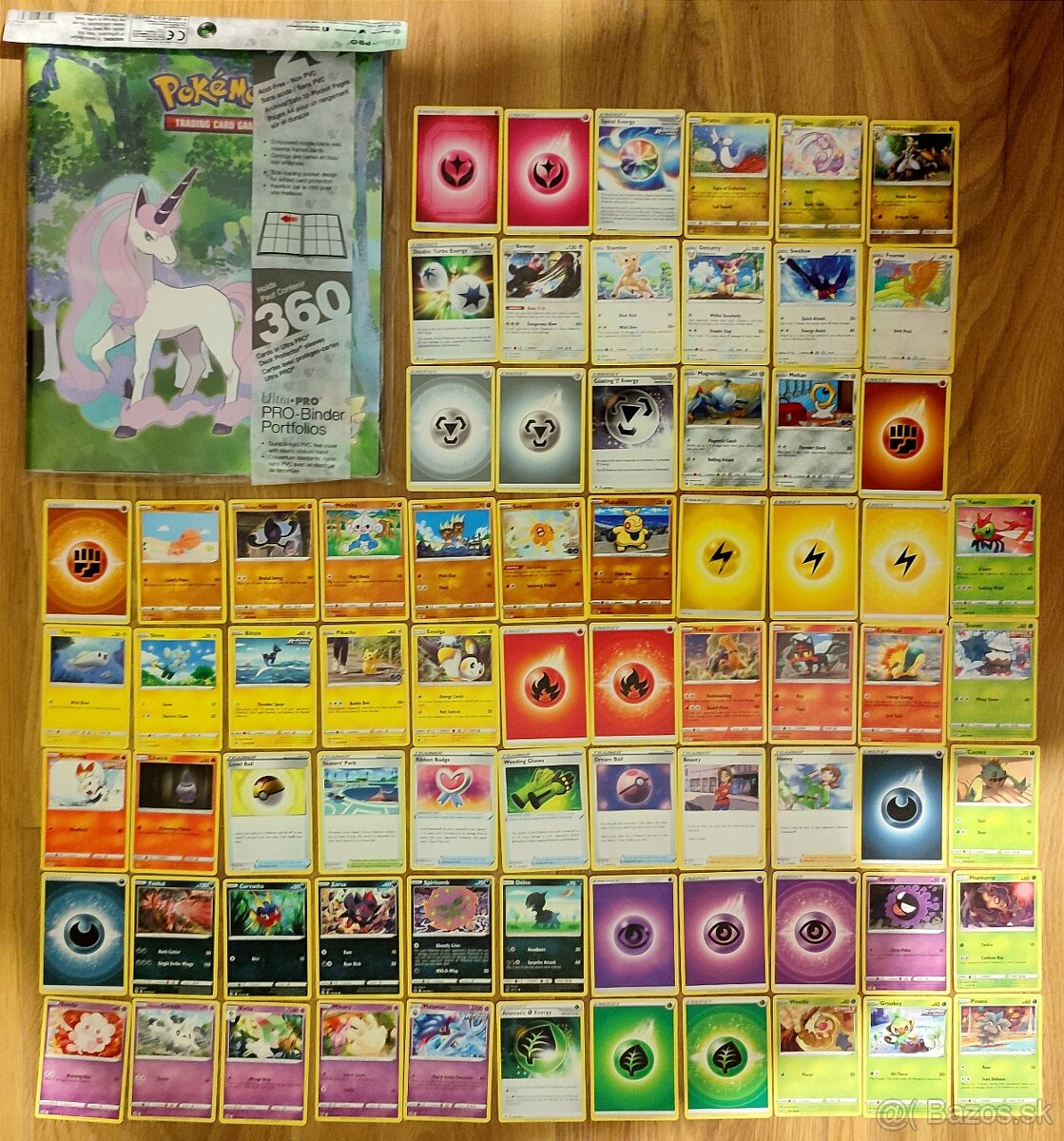 Veľký A4 pokémon album s kartami - cena spolu