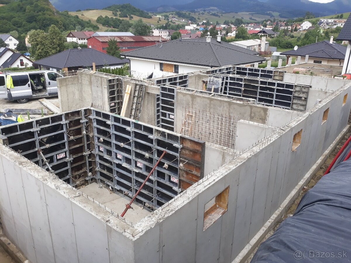 Hrubé stavby, základové dosky, murovanie, tesárske práce