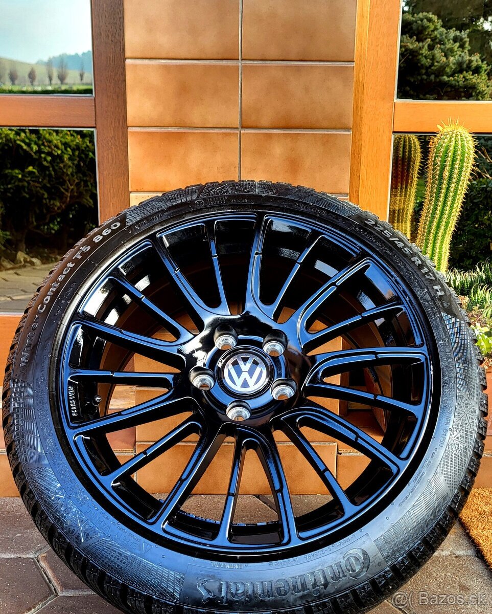 alu R17 5x112, zimné pneu 225/45, VW Golf, Octávia, Leon, A3