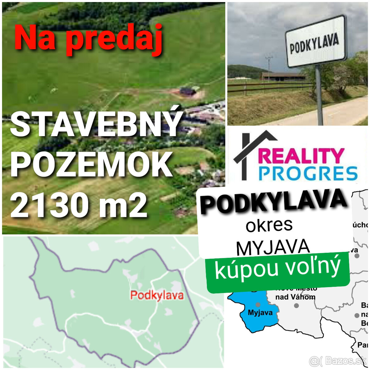 STAVEBNÝ POZEMOK 2130 m2 PODKYLAVA + UPI - KÚPOU VOĽNÝ