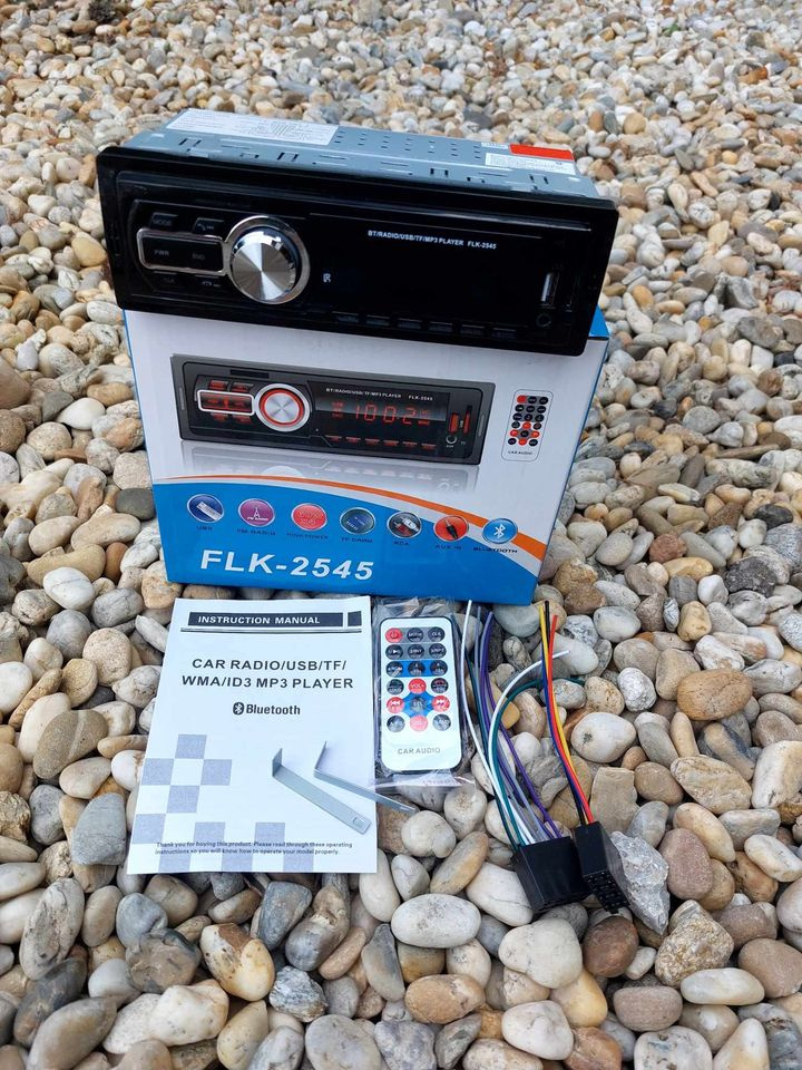 Auto radio FLK USB/SD/AUX+bluetooth ovladač euro koncovka