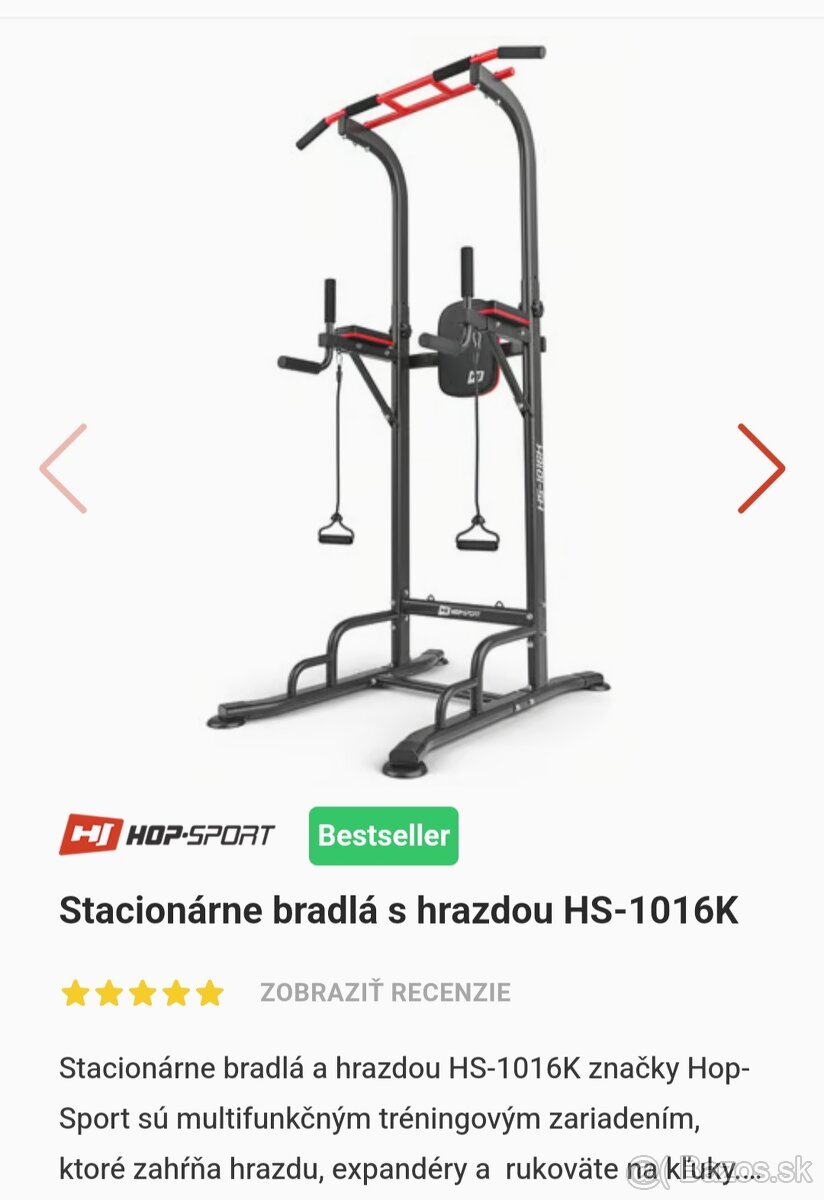 Stacionárne bradlá s hrazdou