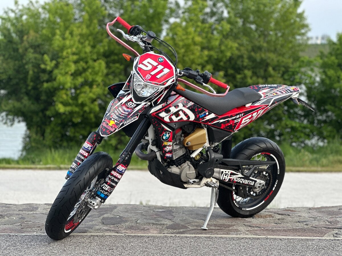 Supermoto Husqvarna smr 511 2013, A2, 35kw , Čerstvá STK